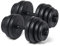 20kg 30kg Adjustable Dumbbells Set - Free Weights Dumbbell Handle Bars Pair - Excellent for Weight Lifting Body Building Home Gym Training Equipment Barbell Bench Press Exercise (30KG)