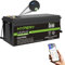 Smart 24V 100Ah LiFePO4 Batterie mit Bluetooth, LED-Display, Startschalter und BMS, perfekte Lithium Batterie für Wohnmobile, Golfwagen, Boote und Energiespeicher zu Hause