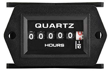 HonorMeet Quarz-Betriebsstundenzähler, Gesamtstunden für die Wartung angesammelt, Datenspeicherung für Aufsitzmäher, Luftkompressor für Wohnmobile (AC/DC8V-80V)