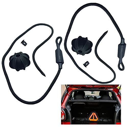 Shinever Car Parcel Shelf Cords, Pack of 2, Interior Rear Parcel Shelf String, Tonneau Cover Strap Cord Hanging Rope Car Accessories Replacement for Golf MK5 MK6 MK7 GTI 2006-2013