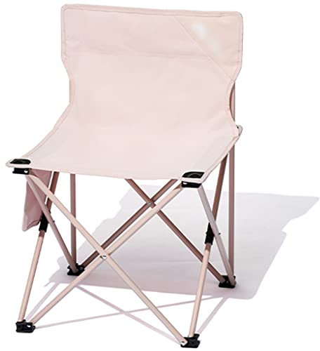 Campingstuhl Tragbarer Campingstuhl Rosa Einfach Zu Verstauende Outdoor Strandkörbe, Angelstuhl Mit Seitentaschen, Faltbarer Kompakter Regiestuhl, 4 Farben (Color : Pink Chair, S : 26.7 IN)