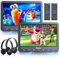 NAVISKAUTO 10.1 Dual Car DVD Players with HDMI Input, Rechargeable Battery, Portable DVD Players Support USB/SD Card, Play a Same or Two Different Movies (2 x DVD Player + 2 x Headphones)