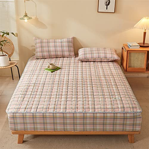 JIALIANG bettlaken weiche tagesdecke 180x200+25cm Spannbettlaken Baumwolle mit Einem Gummizug - von Premium Qualität/Spannbetttuch Jersey mit Schönen Farben