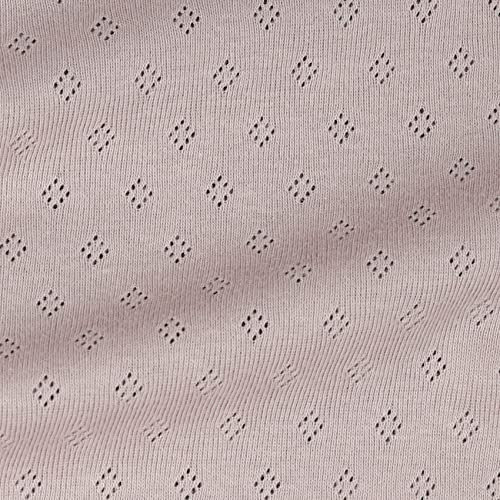 VmG-Store Pointoille-Stoff Feinstrick-Jersey mit Lochmuster Baumwollstoff OEKO-TEX Feinstrick (035 I Altrosa)