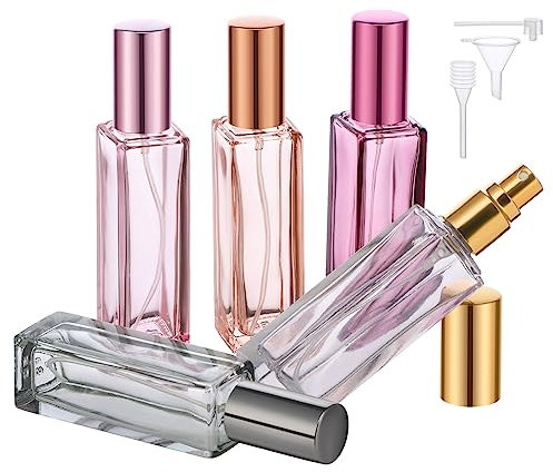 Segbeauty Spray Perfume Recargable, 5 Piezas Atomizador de Perfume Portátil 20ml, Frasco Colonia para Mujeres, Hombres, Fiestas, Cita