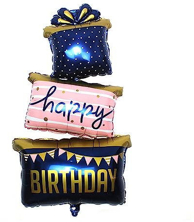 Oblique Unique® Happy Birthday Geschenk Folien Ballon Luftballon zum Geburtstag Kindergeburtstag Dekoration Feier Party