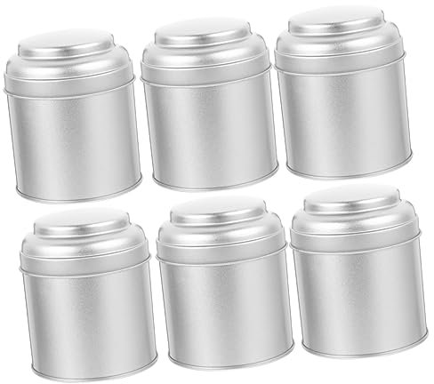Abaodam 6stücke Blechdose Mit Dichtem Deckel Aus Weißblech Teedose Mit Doppelter Abdeckung Vorratsbehälter Für Lebensmittel Geeignet Für Teeblätter Kaffeebohnen Und Andere Snacks Großes FA