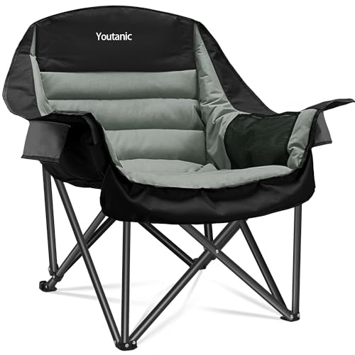 Youtanic Oversized Camping Chair, Portable Folding Camping Chairs