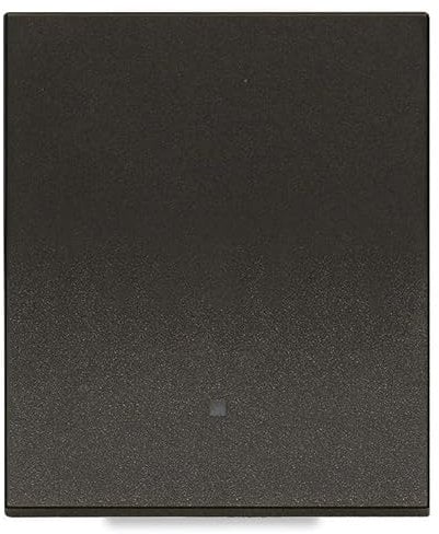 Vimar 30000.2G Linea Interruttore allineato illuminabile, tasto sostituibile, nero 2 moduli. Max 100 W per lampade con alimentatore integrato (IEC 60669-1:2017)
