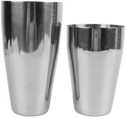 Stainless Steel Cocktail Shakers 2 Layer Cocktail Tin Double Wall Unbreakable Cocktail Mixing Glass Shaker for Home Bar