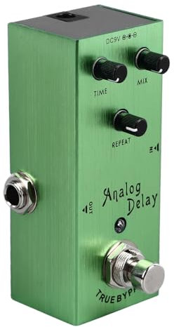 Jiawu Pedal de Efectos de Guitarra, Modos Múltiples Pedal de Efectos de Retardo (verde claro)