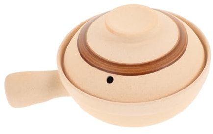 OUNONA Topf Aus Keramik Zugpfeife Aus Holz Outdoor-grillplatte Induktionsgrill Heißer Suppentopf Kochen Japanischer Tontopf Donabe Topf Suppentopf Ofen Marokko Mit Deckel