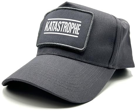 Herzbotschaft Baseball Cap mit Spruch auf Patch | KATASTROPHE | Farbwahl | Unisex Baseball Mütze | hochwertiger Druck | OneSize durch verstellbaren Klipp-Verschluss |