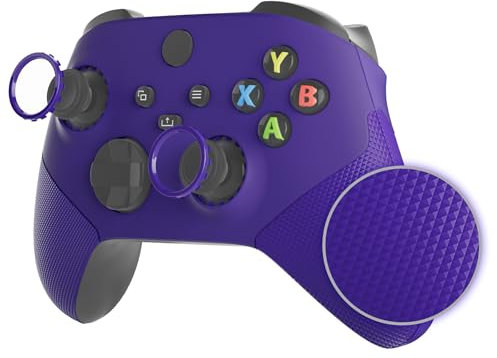 eXtremeRate Cover Grip Gommato per Xbox Series X S Controller Joystick,Custodia Copertura Shell DIY Ricambio per Xbox Series X S Joypad Model 1914-Viola