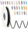 Satinband Schwarz 3mm, 91m Satinbänder Schleifenband Dekoband Doppelseitig Geschenkband Geschenkverpackung Bänder zum Luftballons Blume Handgefertigt Wide Satin Ribbon 0.3CM for Wedding Car