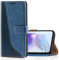 Mulbess Coque pour Samsung Galaxy A55 5G, Etui a Rabat, Housse en Cuir, Pochette de Protection Portefeuille, Élégant Diamant Bleu