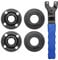 Angle Grinder Wrench, Adjustable Spanner Wrench with 4pcs 5/8-11 Grinder Shaft Nuts Replacement Compatible with Dewalt Milwaukee Makita Bosch Ryobi Black Decker Grinder Parts