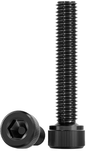 Drenky Zylinderkopfschrauben Schwarz 20 Stück M6 X 35mm Zylinderschrauben mit Innensechskant DIN 912 (ISO 4762) Maschinenschrauben Edelstahl A2 V2A, Vollgewindeschrauben