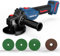 NANWEI Cordless Angle Grinder for Makita 18V Battery, 125mm Brushless Angle Grinder with 2-Position Auxiliary Handle and Discs,Without Battery (Tool Only)