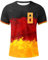 Deutschland Trikot Em 2024 Herren Mit Aufdruck Sommershirt Retro Trikot Fussball Herren Tshirt Freizeit Tshirts Arbeits Tshirt Herren Sommer Strandshirt T Shirt 3XL Tshirt Herren（1-Multicolor，XXL）