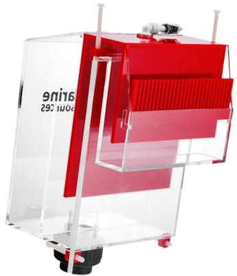 perfk Überlaufkasten Einlass Überlaufkasten Landschaften Aquariumfilter Abnehmbarer Innenfilter Acryl Aquarium Zubehör Siphon, 2500L Rot