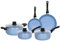 VELKER - Batteria da Cucina a induzione 8 Pezzi - Kit pentole a induzione con Rivestimento Antiaderente Adatto a Tutti i Piani Cottura. Set pentole Cucina