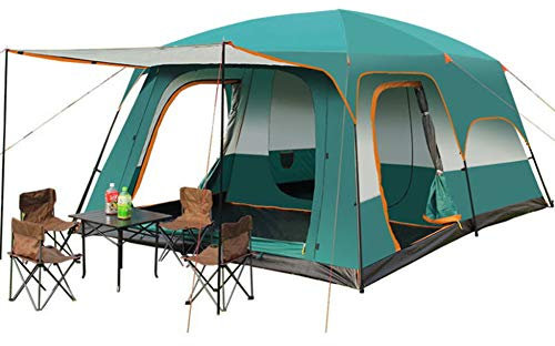 Deluxe Familienzelt, Zelt mit separatem Wohn- und Schlafbereich, einfach aufzubauen, 5-8 Personen Zelt, 100% wasserdicht, HH 3000 mm