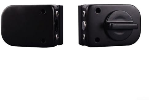 PETSTIBLE Serratura a terra per porta in vetro senza foro di apertura, perno di messa a terra per porta in vetro, serratura per porta singola e doppia porta in acciaio inox (B)