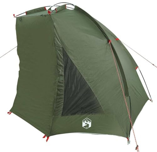 vidaXL Tienda de Pesca Impermeable Verde Oliva