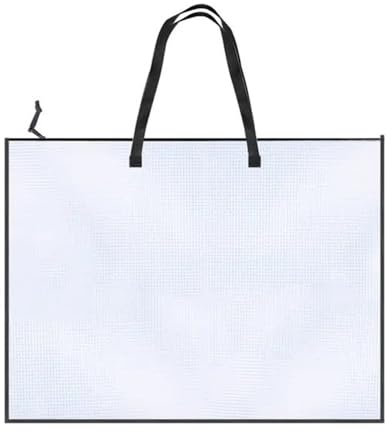 farbige dateiordner 19 x 25 Zoll großer Kunstordner, durchsichtiger Netzordner, Organizer for Bulletin Boards, Poster-Organizer mit Reißverschlussgriff, Aufbewahrungstasche, Einkaufstasche brieftasche