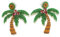COSMEVIVI Unique Palm Tree Earrings Tropical Beach Holiday Jewelry Set for Women Summer Earrings
