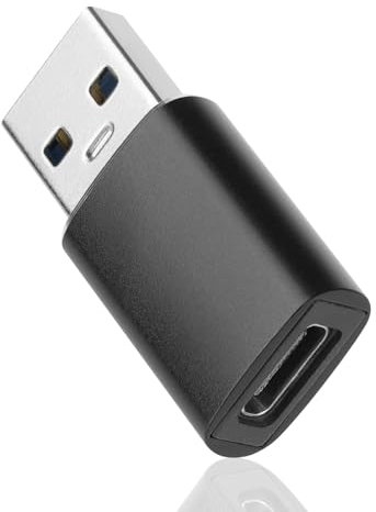 OFFCUP USB to USB C Adapter, 1 Pack Type C Female to USB A Male Cable Converter for Apple Watch 10 9, iPhone 14 13 12 11 Pro Max Plus, AirPods, Samsung Galaxy S24 S23 S24 A34