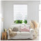 Zebra Day Night Roller Blinds - Made to Measure Day and Night Roller Window Blind with Light Filtering Privacy - Easy Fit Custom Roller Blind by Aprica (Colour White - Width 110cm Max - Drop 210cm)