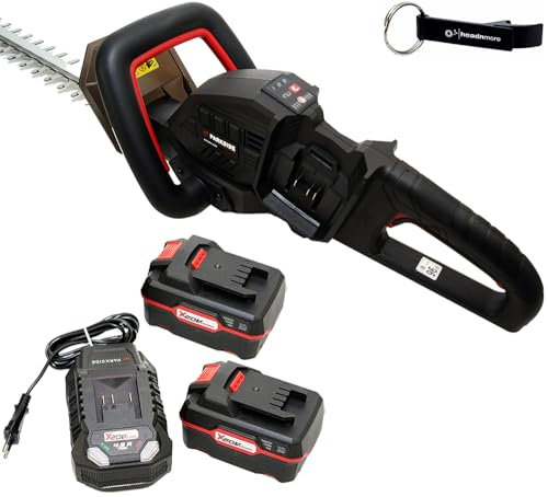 HEADNMORE® Bundle - Parkside Performance® 40V Akku Heckenschere PPHSA 40 + HEADNMORE® Schlüsselanhänger (inkl. 2x4Ah Akkus)