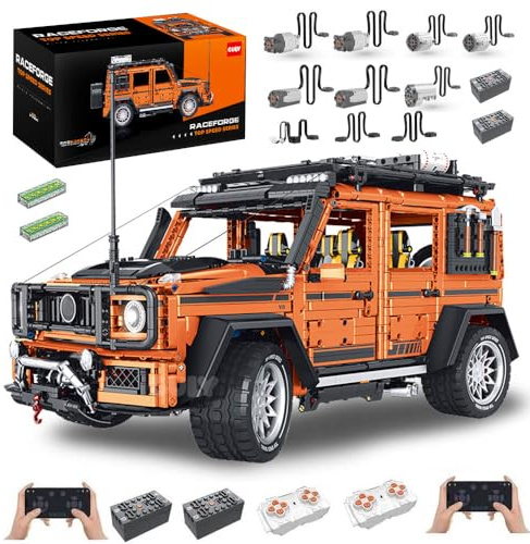 KYLON Technik Auto für AMG G63 4x4 Offroader, 3914+ Teile MOC G63 Technik Geländewagen Bausatz mit 7 M0T0R, 1:8 KIemmbausteine für Baufans und Erwachsene