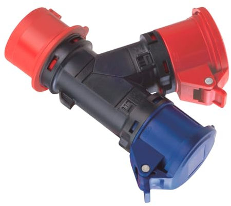 Moltiplicatore adattatore trifase da spina industriale CEE 380V 400V 5 poli 4P+T a 1 presa industriale 220V 230V 3 poli 2P+T e 1 presa industriale 380V 400V 4 poli 3P+T, 16A, IP54