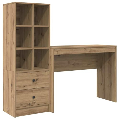 vidaXL Schreibtisch Artisan-Eiche 145,5 x 40 x 127 cm 2 STK.