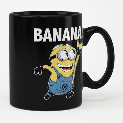 Minions Licenza ufficiale Despicable Me - BANANA! Tazza di caffè (Nero)