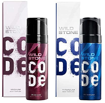 Code Iridium & Titanium Körperparfüm-Spray, ohne Gas, für Herren, 2 Stück (je 120 ml)