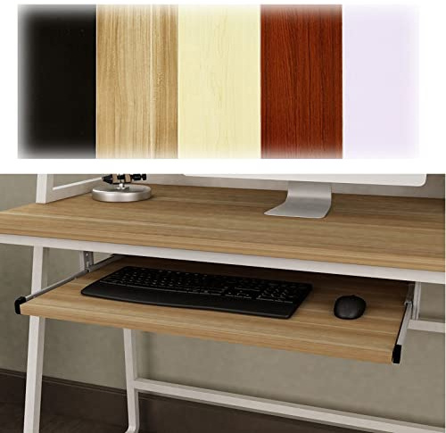 Sliding Keyboard Tray Under Desk - Adjustable Mouse Storage, Ergonomic Design for Improved Posture & Eye Health, Strong Capacity, Fits Most Desks (Black, 60x27cm)