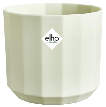 elho Facet Round 23cm - Indoor Plant Pot - 100% Recycled Plastic - Ø 22.7 x H 20.4 cm - Green/Tea Green