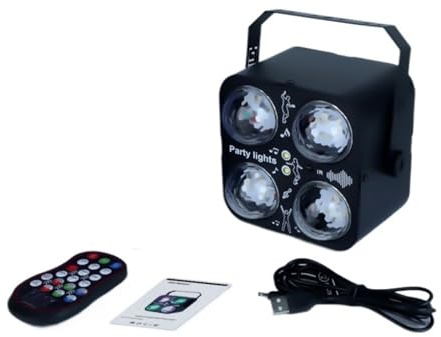 RGB LED Disco Licht Rotierenden DJ Ball Strobe Party Club Zeigen Strobe Lampe Mit Remote Sound Control Magie Dance Auto Geschenk