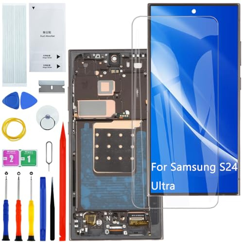 HLYGZX Écran pour Samsung S24 Ultra S928B TFT Noir avec Cadre