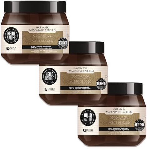 P-Beauty Naturkosmetik Haarmaske mit Kokosöl - Haarkur für trockenes & strapaziertes Haar - Intensive Feuchtigkeit, Repair & Regeneration - Haarpflege für Glanz, Glätte & Geschmeidigkeit (3x250ml)