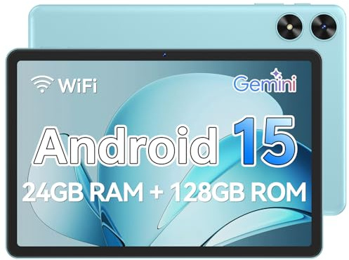PLOYER Tablet 10 inch, Android Tablet with Octa-Core Processor, 24GB RAM 128GB ROM 1TB Expandable, 1280x800 IPS Display, 8H Battery, Dual WiFi, 8MP+2MP Camera, GPS, BT5.0, Protective Case, Blue