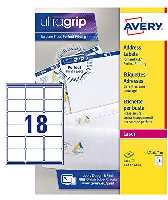 Avery L7161-40 Adress-Etiketten schnellablösend