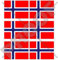Norwegen Norwegische Flagge Norge, Noreg 40 mm (40,6 cm) Mobile Handy Vinyl Mini Sticker, Aufkleber X6