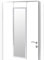 LOLAhome - Espejo Gris Largo Rectangular para Colgar en Puerta o Pared de Cuerpo Entero de 125x35 cm, Incluye 2 Ganchos fáciles de Quitar para Colgar en Puertas
