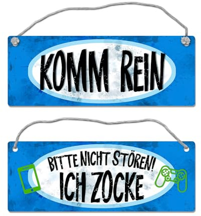 Bitte nicht stören - ich zocke Wendeschild mit Kordel
