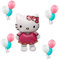 our fantasy time der Märchenland,13 er Set Luftballon, XXL super Süß Hello Kitty mit 12St, Folienballon, Helium Ballons, Deko Luftballon, Aluminiumfolie Ballons.